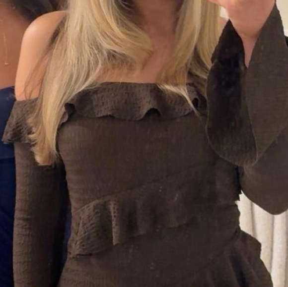 Princess Polly Chocolate One-Shoulder Dress - Picture 4 of 4